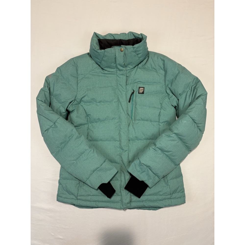 Orage Puffer Ski Jacket Feather Down Fill  Prime 20  Women's Medium Aqua No Hood - Picture 2 of 16
